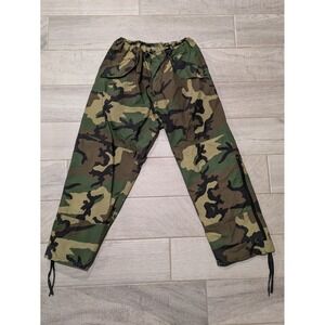 US Military Trouser Extended Cold Weather Camouflage Woodland Gore Tex Seam Sz M